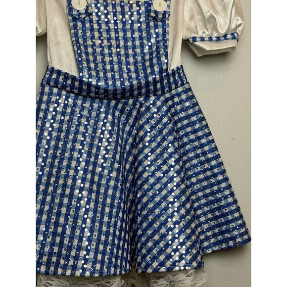 Wizard of Oz Dorothy Costume Fits 3T-4T Halloween Girls Shimmer Dress - Picture 2 of 7